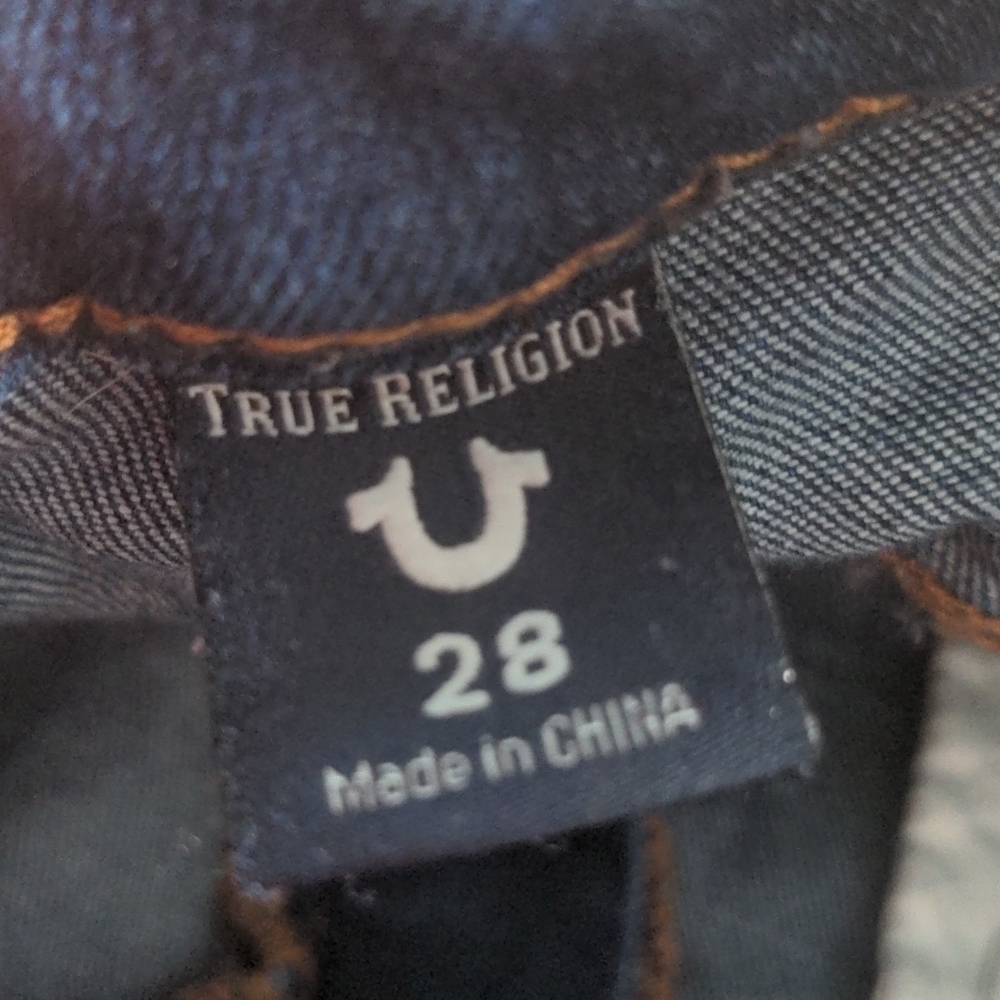 TRUE religion Halle Mid Rise Super Skinny Distressed Jeans 28 - Picture 7 of 9